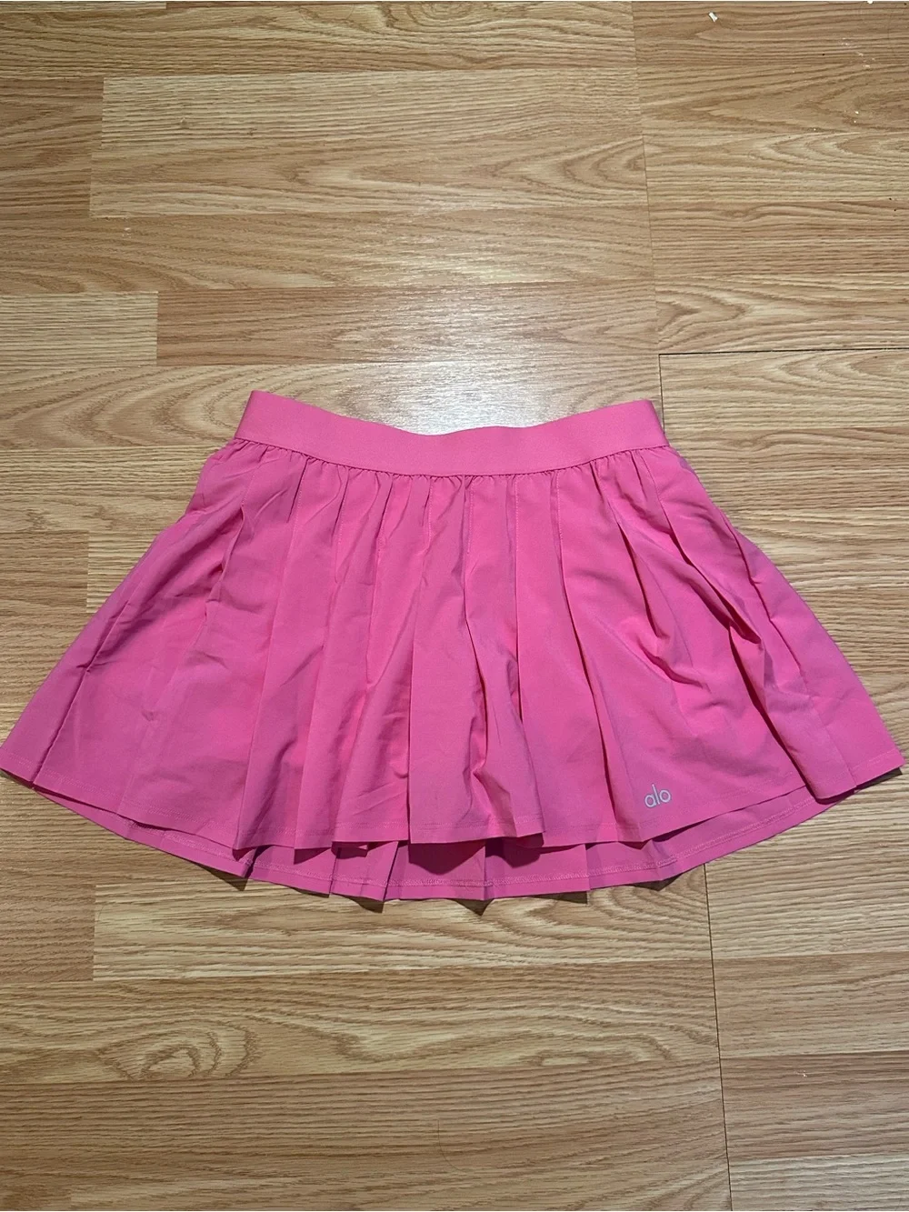 ALO Yoga Bright Pink Pleated Skater Skirt